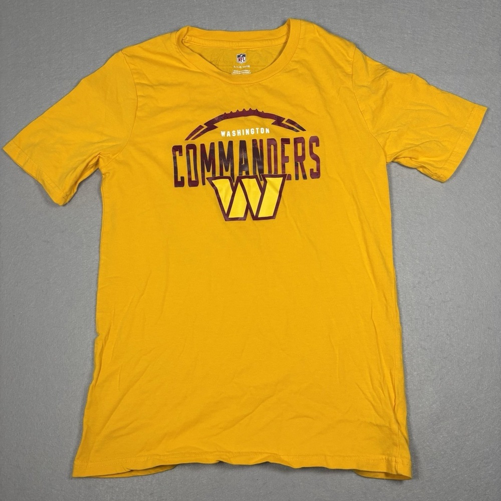 Youth Gold Washington Commanders Blitz Ball T-Shirt NFL Size Large 14-16